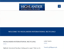 Tablet Screenshot of highlanderinternational.co.uk